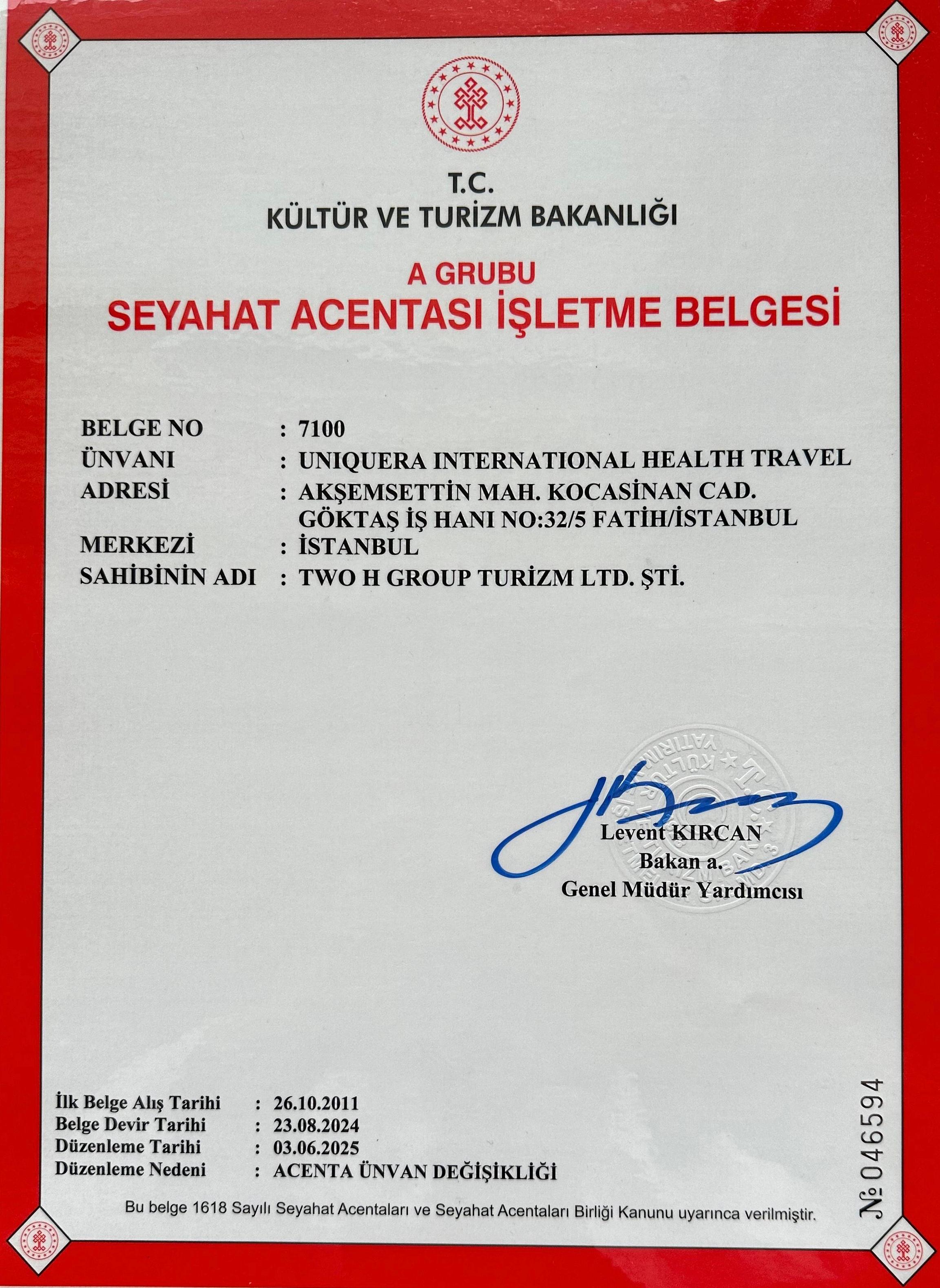 Accreditation / Certificate